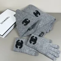 $52.00 USD Chanel Hat and Scarf and Glove Set #1401312