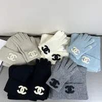 $52.00 USD Chanel Hat and Scarf and Glove Set #1401312