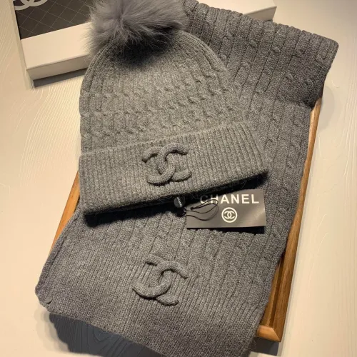 Chanel Hat and Scarf Set #1407448 $68.00 USD, Wholesale Replica Chanel Hat and Scarf and Glove Set
