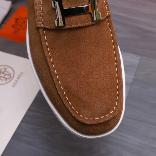 Replica Hermes Leather Shoes For Men #1407762 $102.00 USD for Wholesale