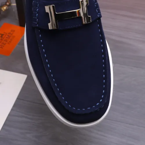 Replica Hermes Leather Shoes For Men #1407765 $102.00 USD for Wholesale
