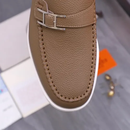 Replica Hermes Leather Shoes For Men #1407768 $102.00 USD for Wholesale