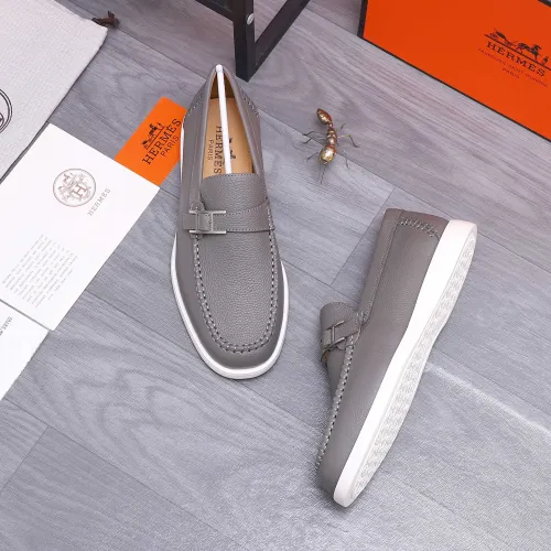 Replica Hermes Leather Shoes For Men #1407769 $102.00 USD for Wholesale