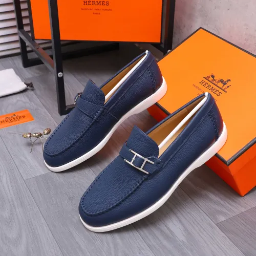Replica Hermes Leather Shoes For Men #1407770 $102.00 USD for Wholesale