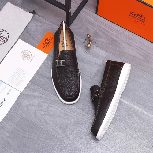 Replica Hermes Leather Shoes For Men #1407771 $102.00 USD for Wholesale