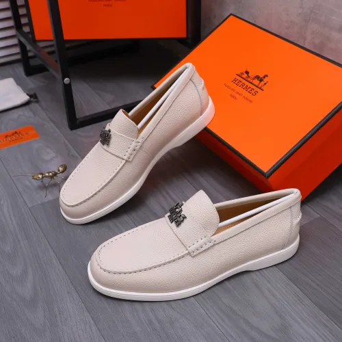 Replica Hermes Leather Shoes For Men #1407778 $102.00 USD for Wholesale