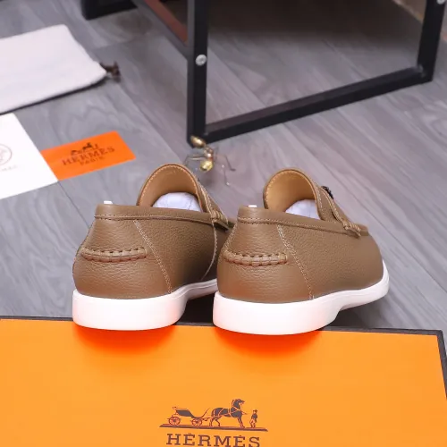 Replica Hermes Leather Shoes For Men #1407781 $102.00 USD for Wholesale
