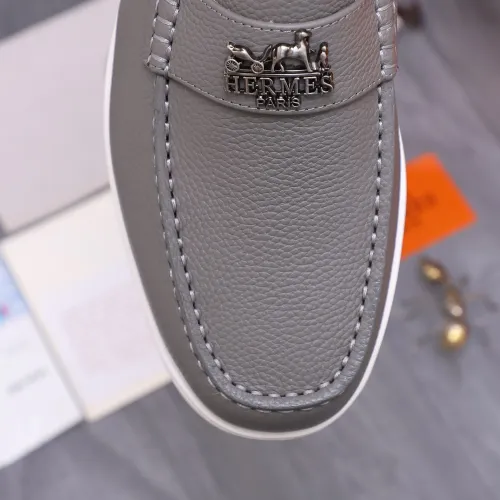 Replica Hermes Leather Shoes For Men #1407782 $102.00 USD for Wholesale