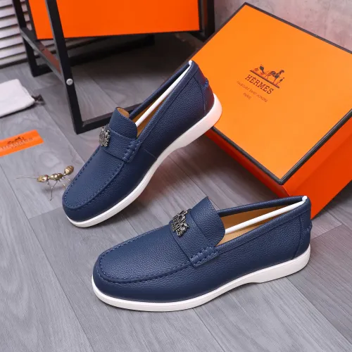 Replica Hermes Leather Shoes For Men #1407785 $102.00 USD for Wholesale