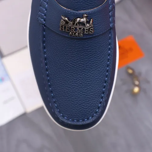 Replica Hermes Leather Shoes For Men #1407785 $102.00 USD for Wholesale