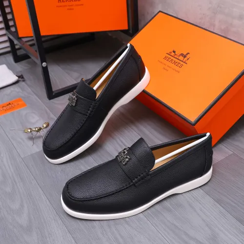 Replica Hermes Leather Shoes For Men #1407787 $102.00 USD for Wholesale