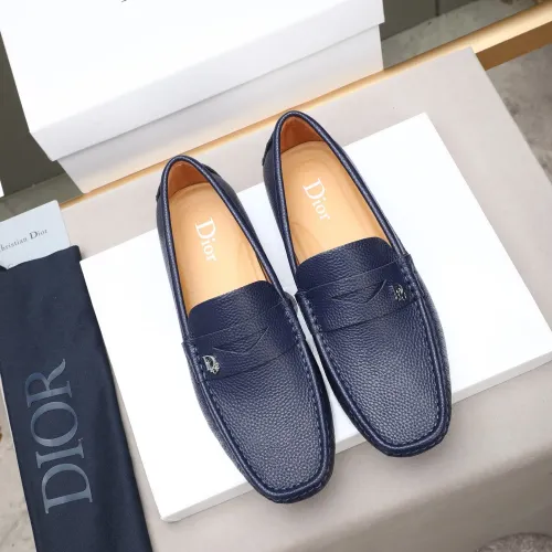 Replica Christian Dior Leather Shoes For Men #1408266 $80.00 USD for Wholesale