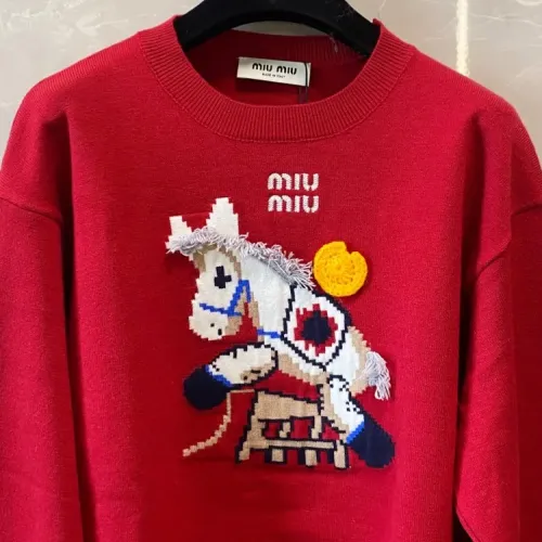 Replica MIU MIU Sweaters Long Sleeved For Women #1408444 $102.00 USD for Wholesale