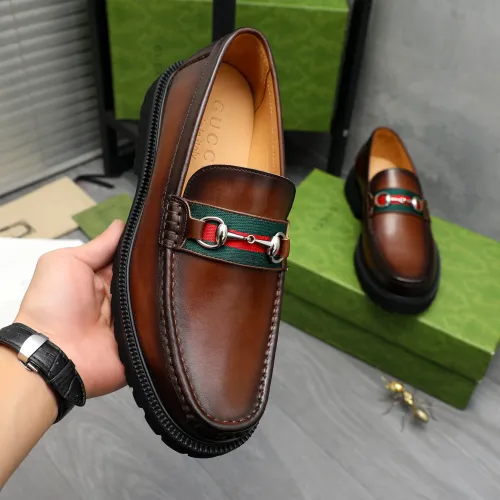 Replica Gucci Oxfords Shoes For Men #1408591 $102.00 USD for Wholesale