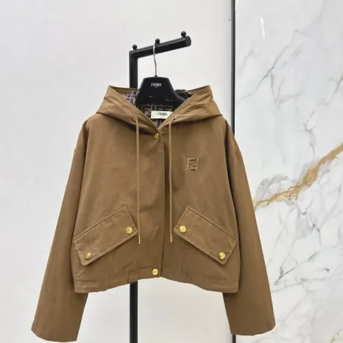 Replica Fendi Jackets Long Sleeved For Women #1408599 $85.00 USD for Wholesale