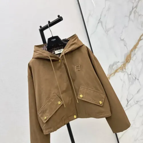 Replica Fendi Jackets Long Sleeved For Women #1408599 $85.00 USD for Wholesale