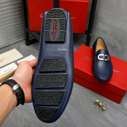 Replica Salvatore Ferragamo Leather Shoes For Men #1408681 $82.00 USD for Wholesale