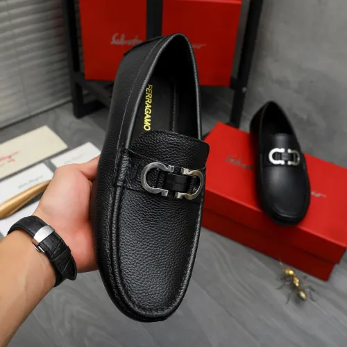 Replica Salvatore Ferragamo Leather Shoes For Men #1408682 $82.00 USD for Wholesale