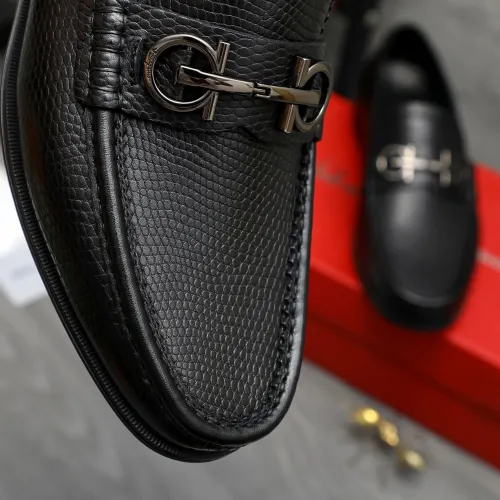 Replica Salvatore Ferragamo Leather Shoes For Men #1408684 $85.00 USD for Wholesale