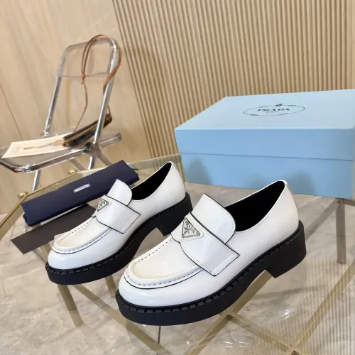 Prada Leather Shoes For Women #1408699 $100.00 USD, Wholesale Replica Prada Leather Shoes