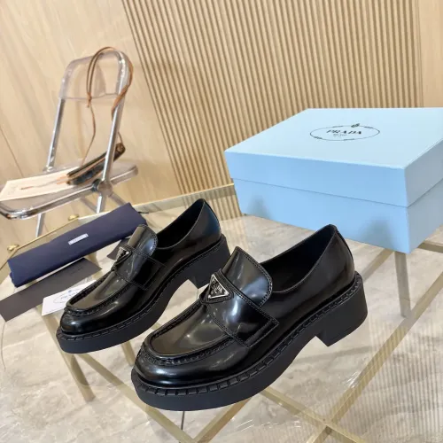 Prada Leather Shoes For Men #1408702 $105.00 USD, Wholesale Replica Prada Leather Shoes