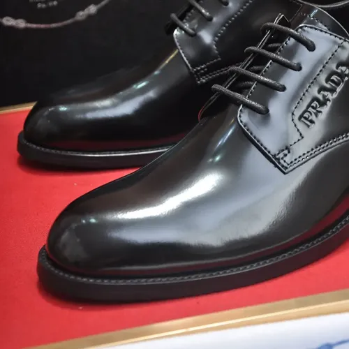 Replica Prada Leather Shoes For Men #1408719 $98.00 USD for Wholesale