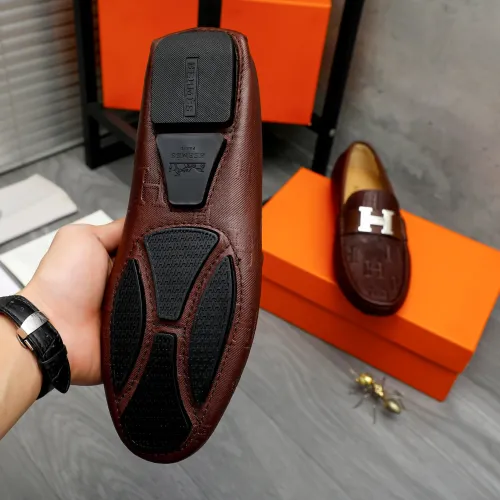 Replica Hermes Leather Shoes For Men #1408722 $82.00 USD for Wholesale