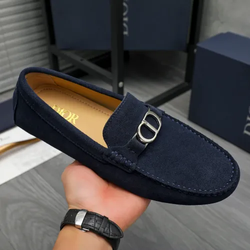 Replica Christian Dior Leather Shoes For Men #1408724 $82.00 USD for Wholesale