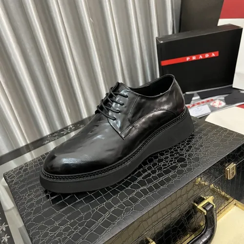 Replica Prada Leather Shoes For Men #1408757 $115.00 USD for Wholesale