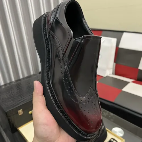 Replica Prada Leather Shoes For Men #1408766 $115.00 USD for Wholesale