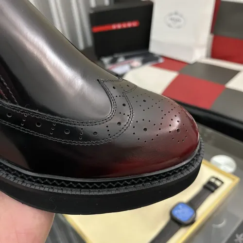 Replica Prada Leather Shoes For Men #1408766 $115.00 USD for Wholesale