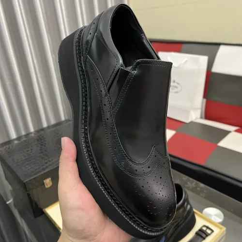 Replica Prada Leather Shoes For Men #1408767 $115.00 USD for Wholesale
