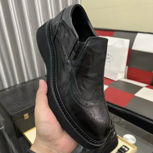 Replica Prada Leather Shoes For Men #1408768 $115.00 USD for Wholesale
