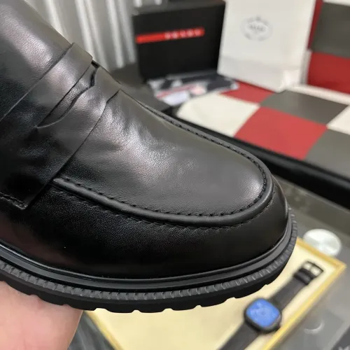 Replica Prada Leather Shoes For Men #1408771 $115.00 USD for Wholesale