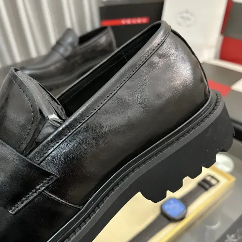 Replica Prada Leather Shoes For Men #1408771 $115.00 USD for Wholesale