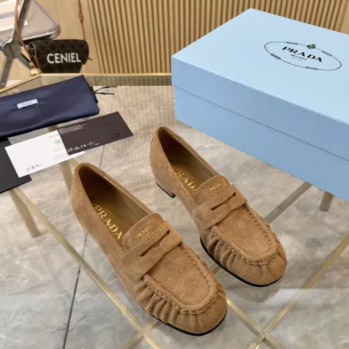 Replica Prada Leather Shoes For Women #1409384 $102.00 USD for Wholesale