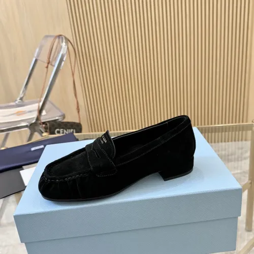 Replica Prada Leather Shoes For Women #1409387 $102.00 USD for Wholesale