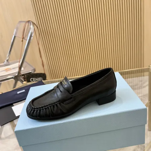 Replica Prada Leather Shoes For Women #1409389 $102.00 USD for Wholesale