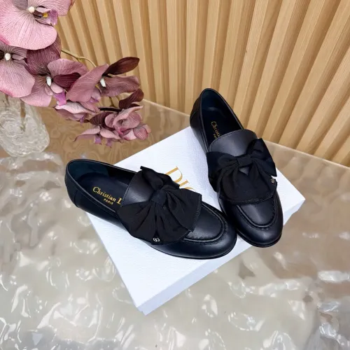 Replica Christian Dior Leather Shoes For Women #1409392 $115.00 USD for Wholesale