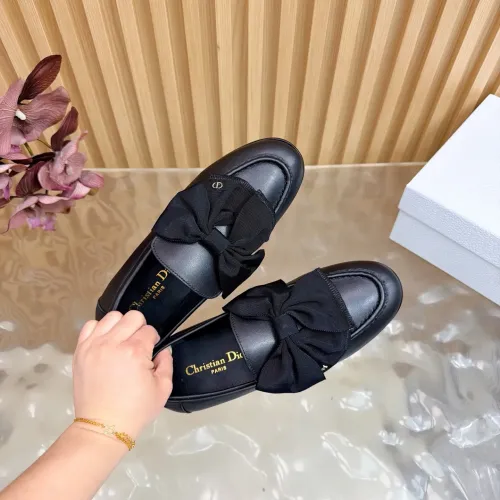 Replica Christian Dior Leather Shoes For Women #1409392 $115.00 USD for Wholesale