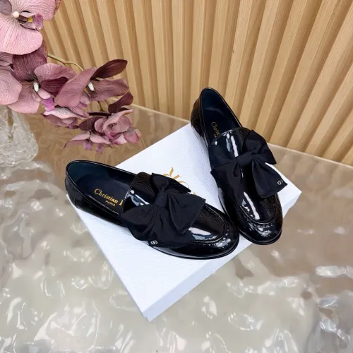 Replica Christian Dior Leather Shoes For Women #1409393 $115.00 USD for Wholesale