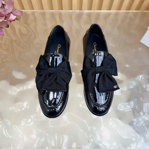 Replica Christian Dior Leather Shoes For Women #1409393 $115.00 USD for Wholesale