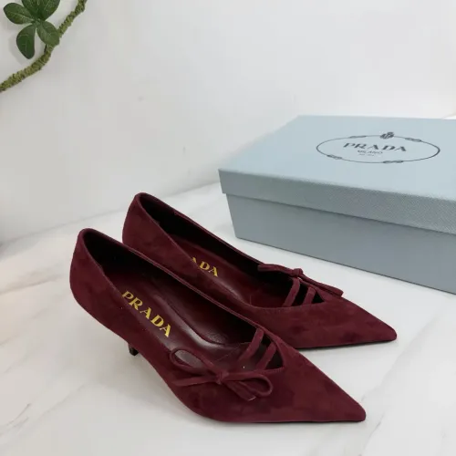 Replica Prada High-heeled Shoes For Women #1409431 $102.00 USD for Wholesale