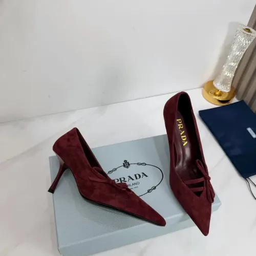 Replica Prada High-heeled Shoes For Women #1409431 $102.00 USD for Wholesale