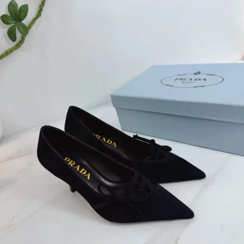 Replica Prada High-heeled Shoes For Women #1409433 $102.00 USD for Wholesale