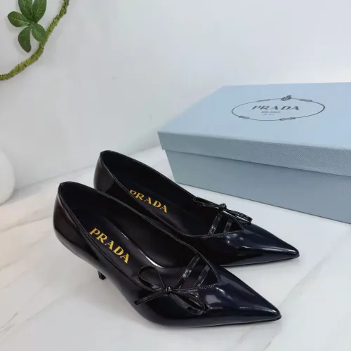 Prada High-heeled Shoes For Women #1409437 $102.00 USD, Wholesale Replica Prada High-heeled Shoes