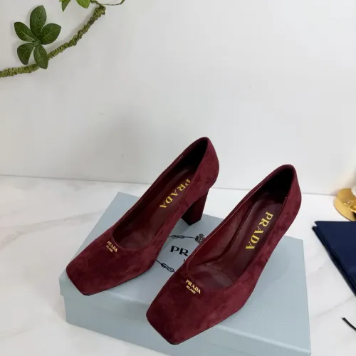 Replica Prada High-heeled Shoes For Women #1409439 $102.00 USD for Wholesale