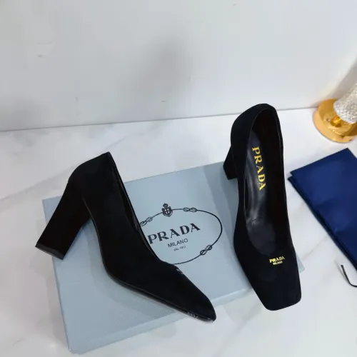 Replica Prada High-heeled Shoes For Women #1409441 $102.00 USD for Wholesale