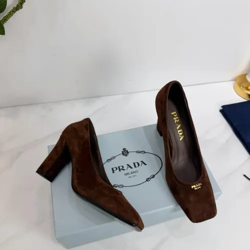 Replica Prada High-heeled Shoes For Women #1409442 $102.00 USD for Wholesale