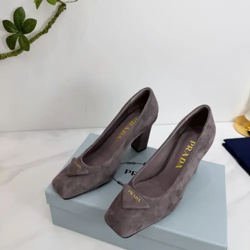 Replica Prada High-heeled Shoes For Women #1409446 $102.00 USD for Wholesale